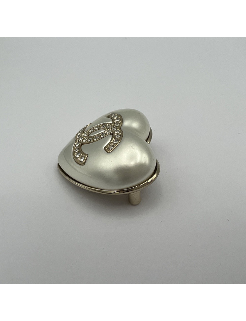 Broche Coeur CHANEL nacré