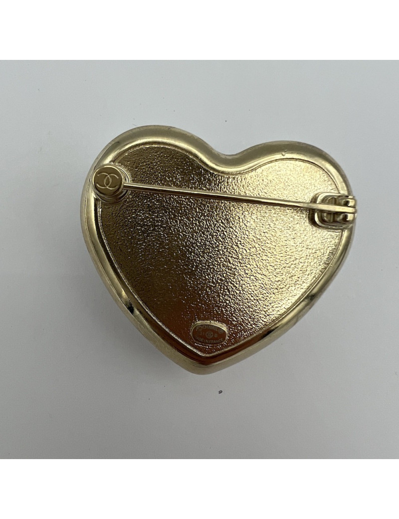 Broche Coeur CHANEL nacré