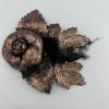 CHANEL Camellia Brooch in Moiré Leather