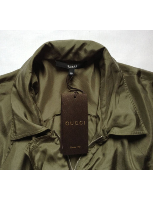 Combinaison Gucci soie vert kaki