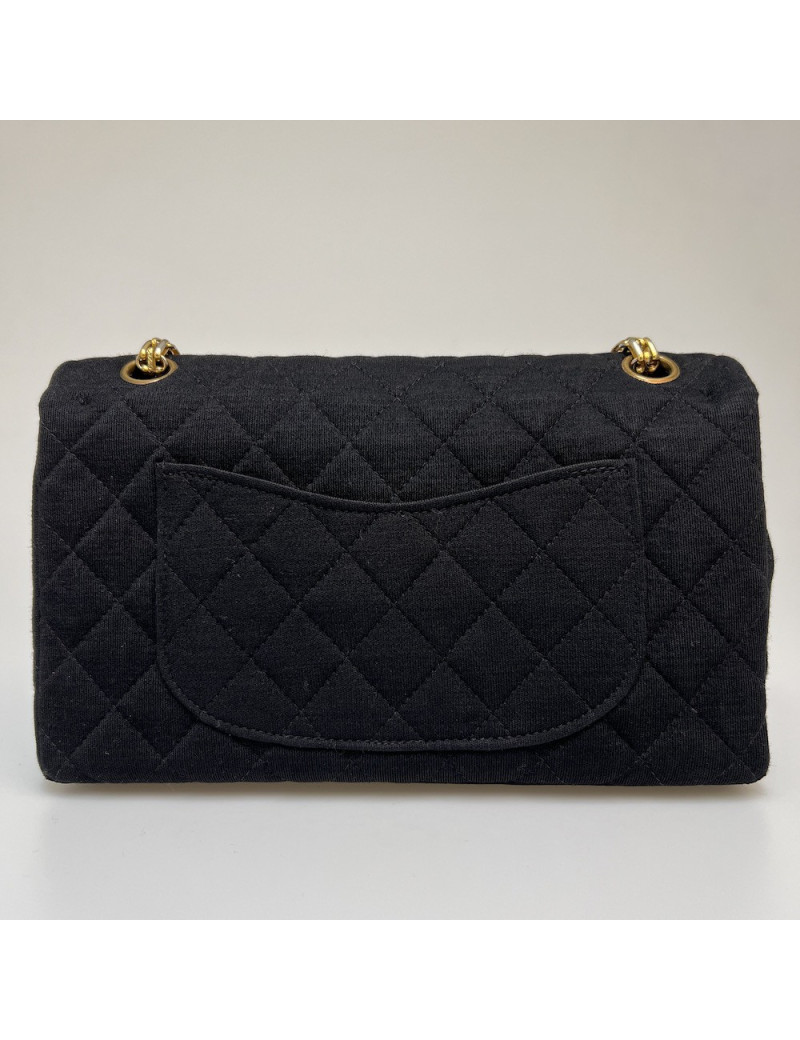 Sac CHANEL 2.55 jersey noir