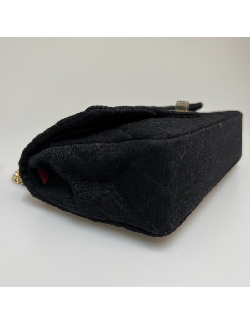 Sac CHANEL 2.55 jersey noir