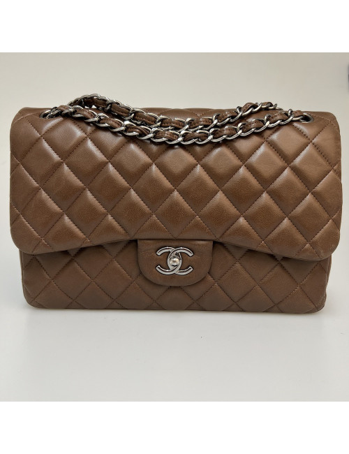 Jumbo CHANEL agneau marron
