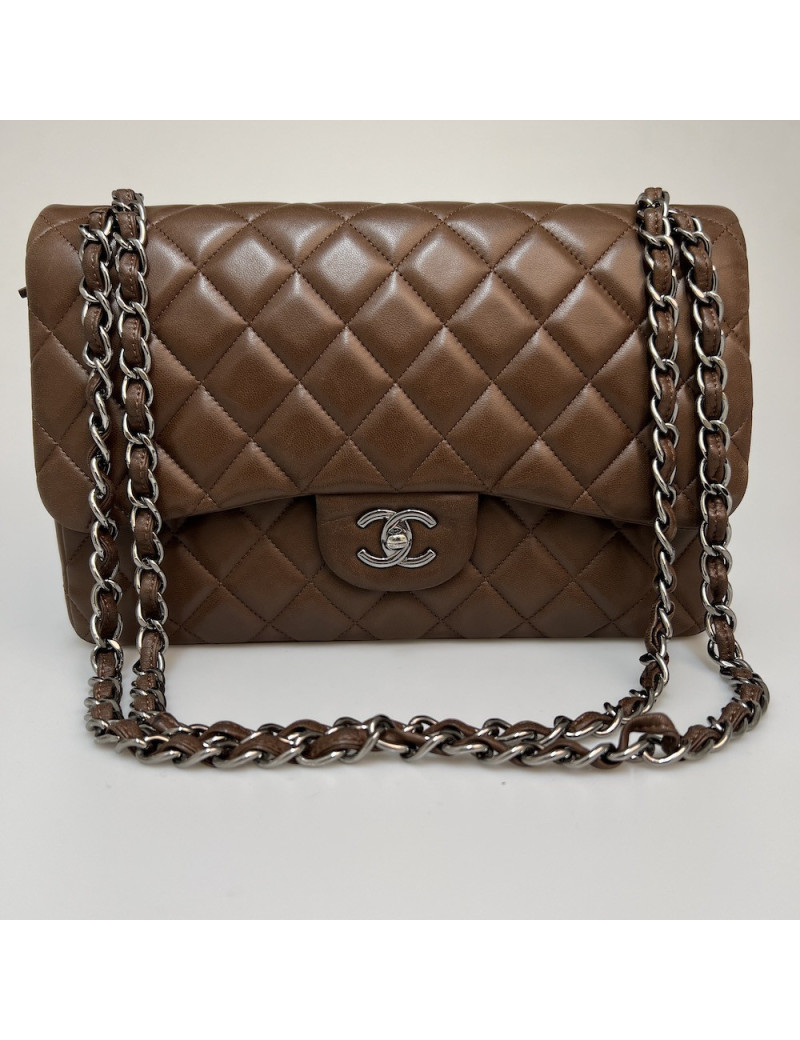 Jumbo CHANEL agneau marron