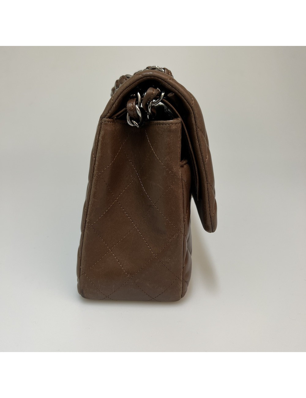 Jumbo CHANEL agneau marron