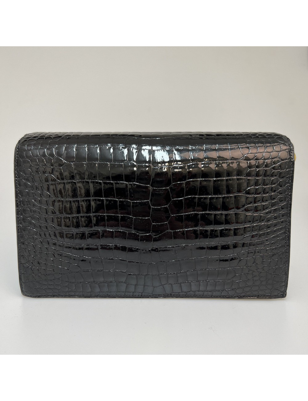 Sac HERMES crocodile porosus noir 