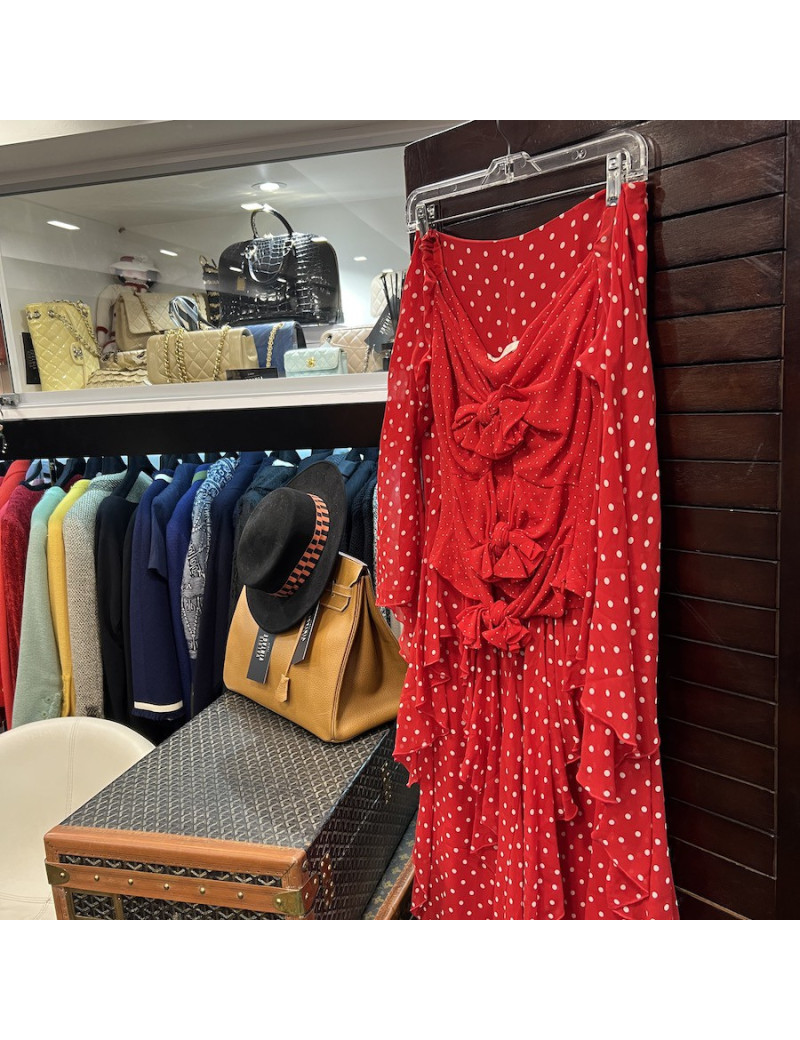 Ensemble VALENTINO rouge à pois blancs