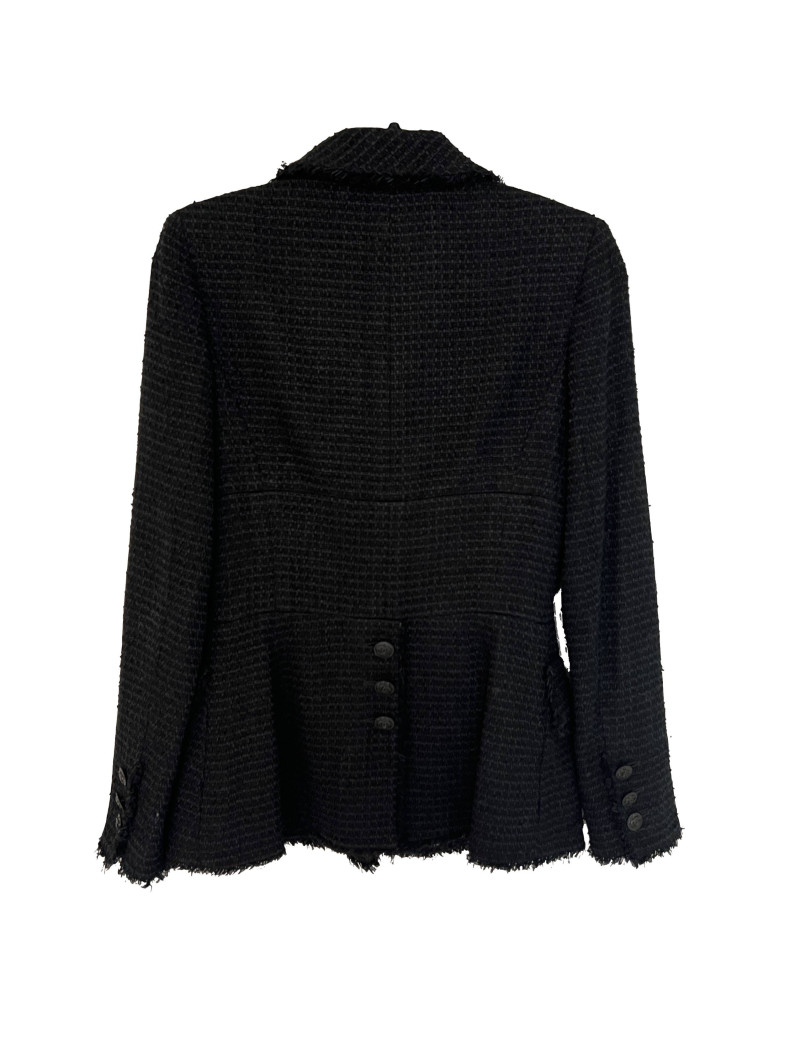 Veste CHANEL T38 tweed noir