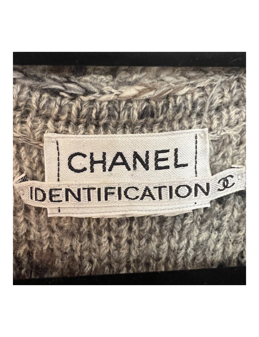 CHANEL gray wool jacket T42 - Occasion Certified Authentic