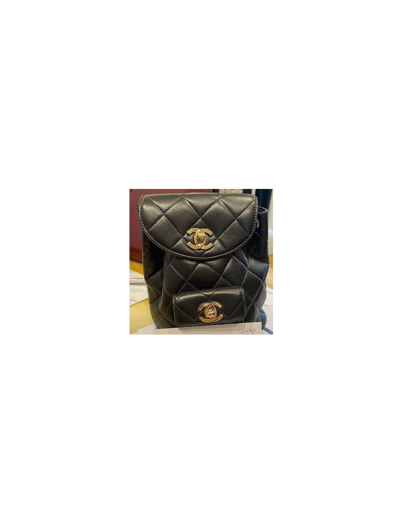 Mini sac à dos CHANEL noir