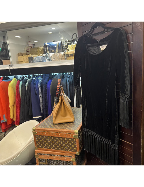 Robe YVES SAINT LAURENT pane de velours noir