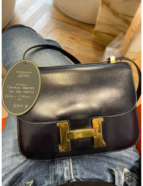Constance HERMES box bleu nuit Vintage