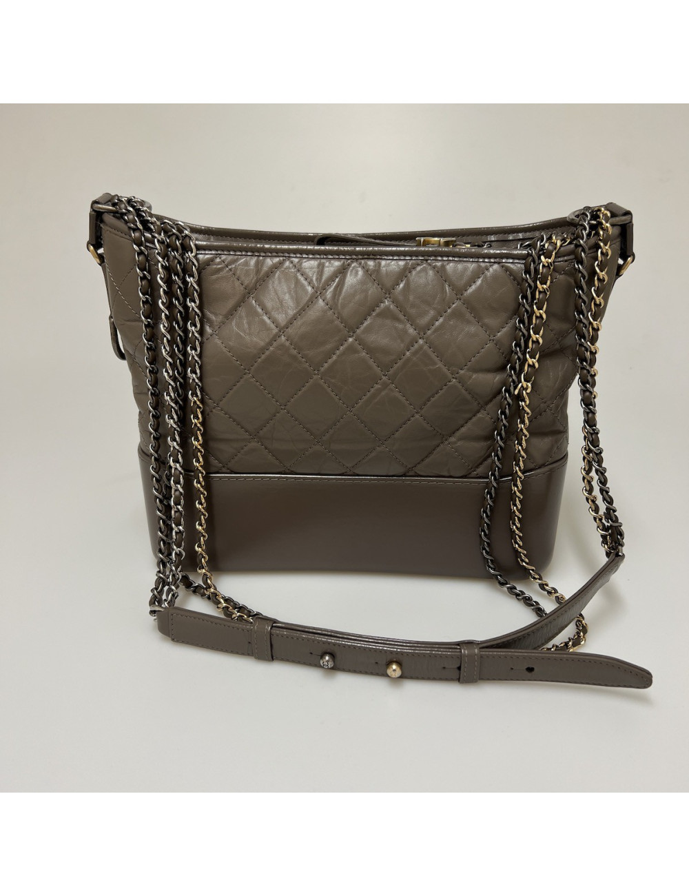 Sac Gabrielle CHANEL cuir taupe