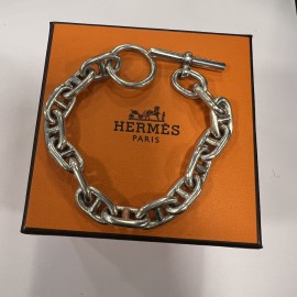 Bracelet chaine d'ancre HERMES Argent 925