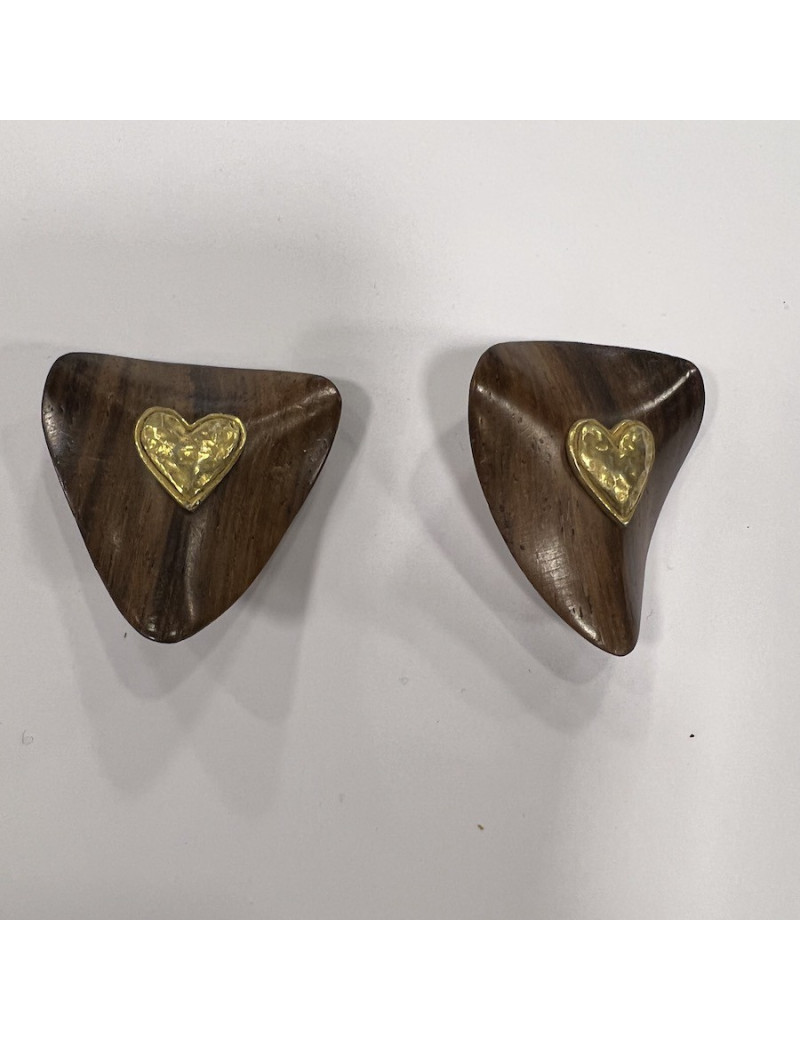 Boucles d'oreille CHRISTIAN LACROIX en bois