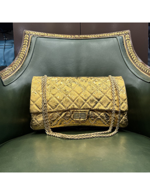 Maxi sac 2.55 cuir doré