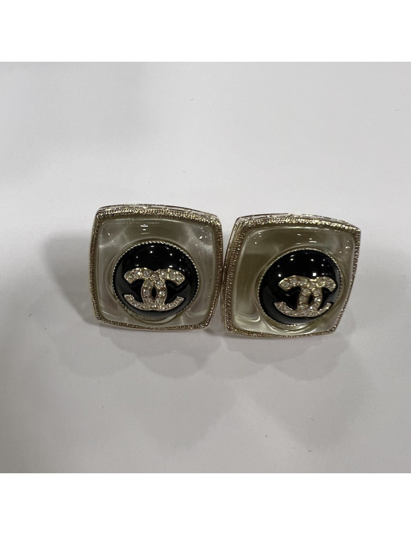 Clips CHANEL noir nacre