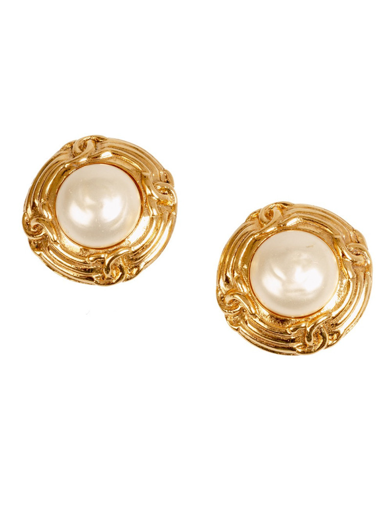 Clips CHANEL Vintage perle