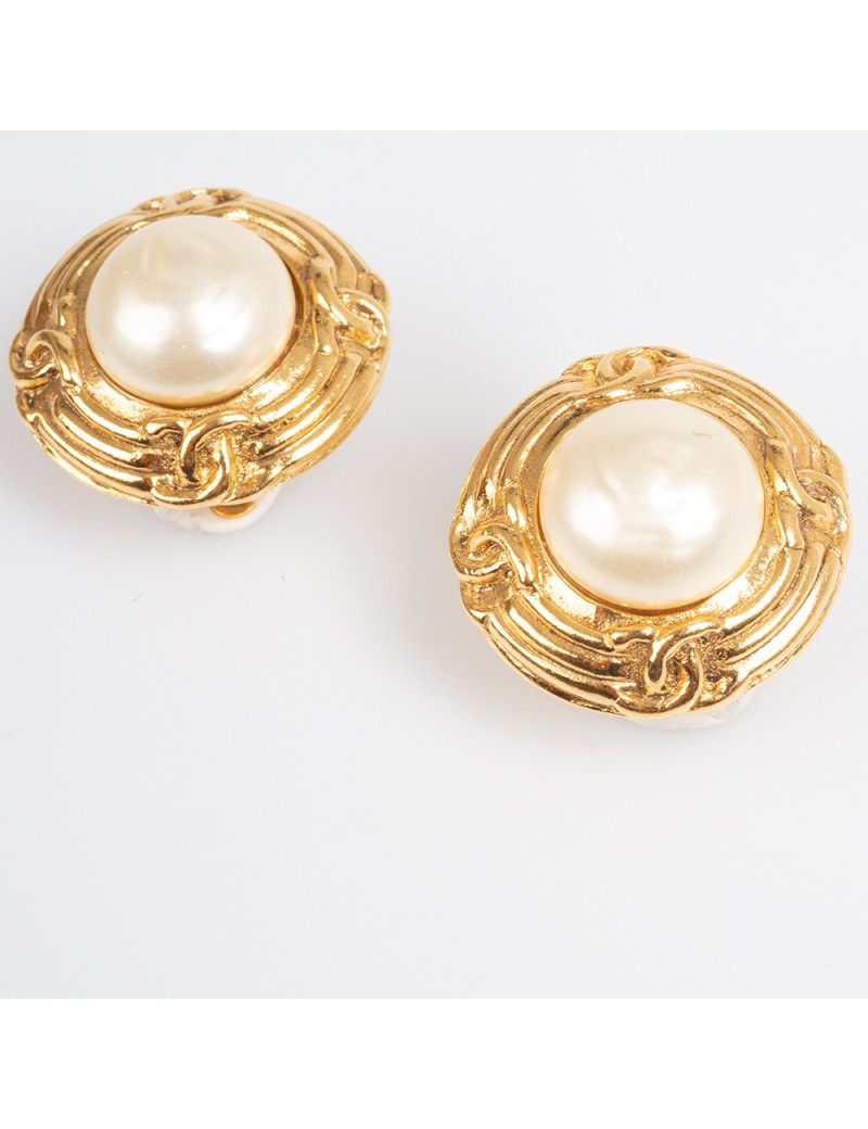 Clips CHANEL Vintage perle