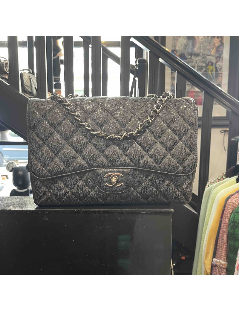 Sac jumbo CHANEL caviar noir