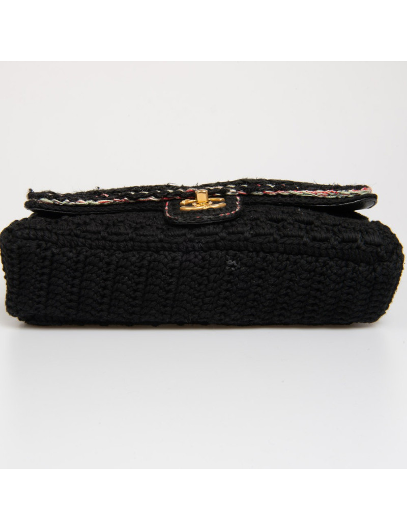 CHANEL Black Crochet Bag - Occasion Certified Authentic