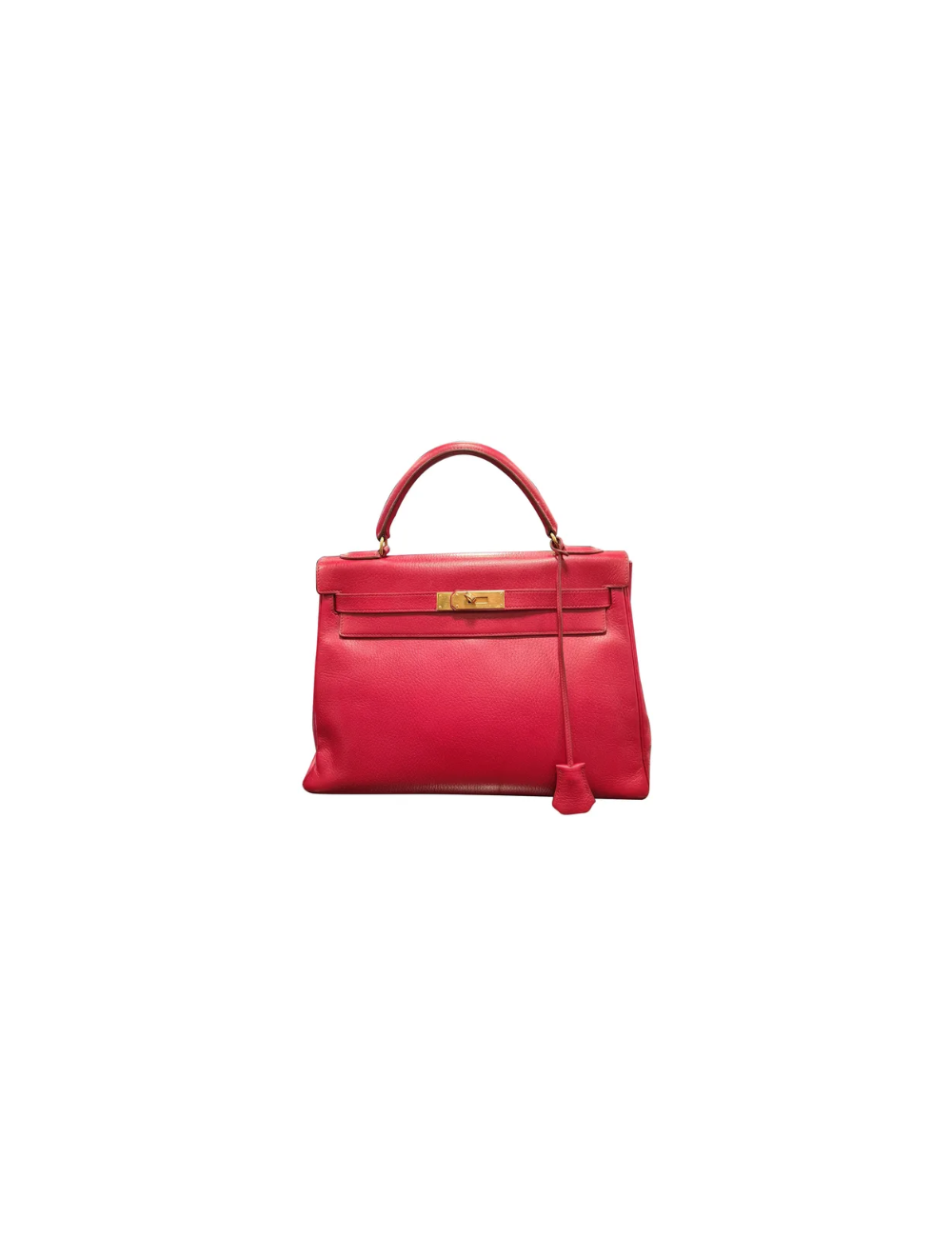 Kelly 32 HERMES cuir grainé rouge