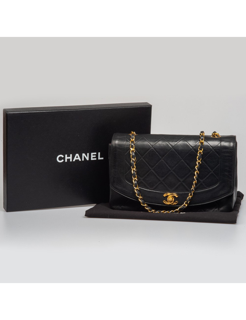 Sac Diana CHANEL vintage noir