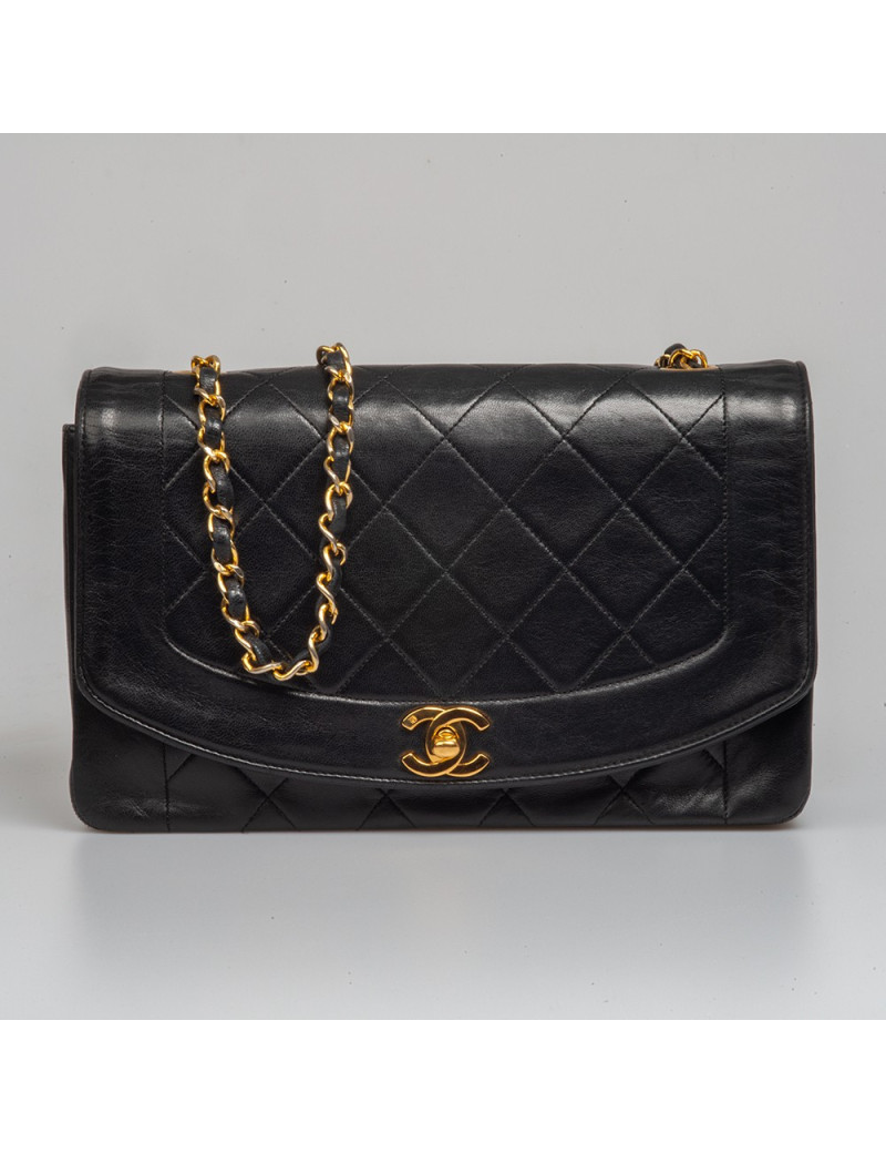 Sac Diana CHANEL vintage noir