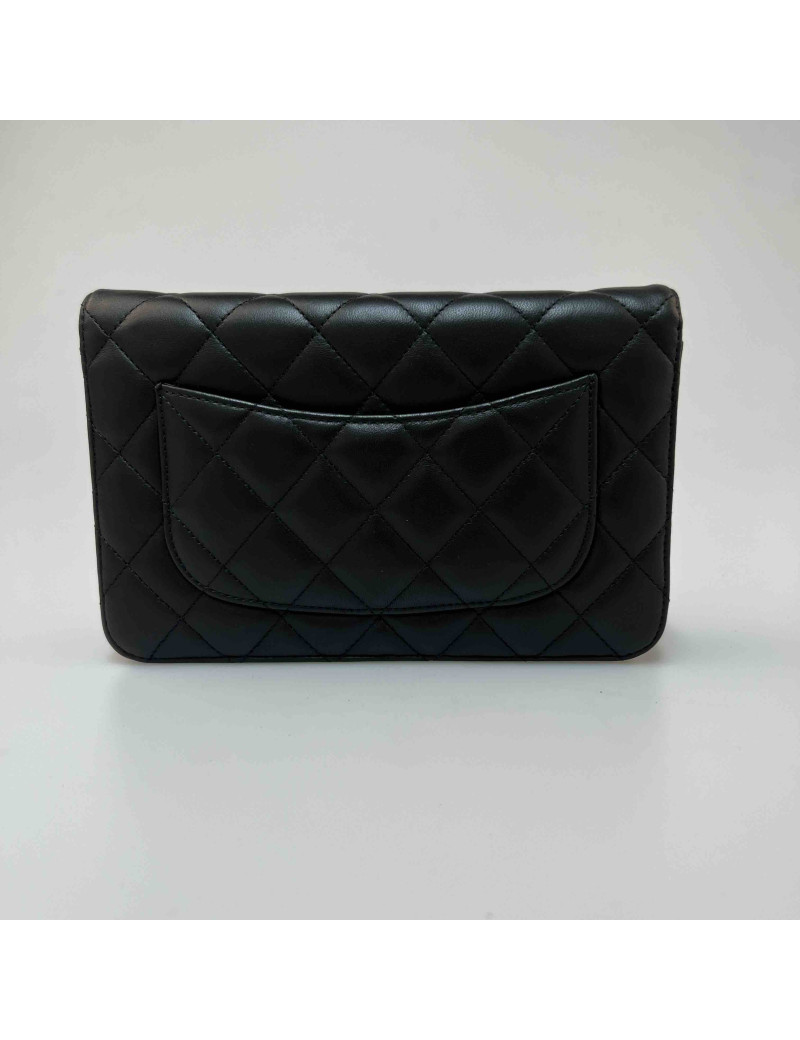 WOC Wallet on chain CHANEL cuir noir