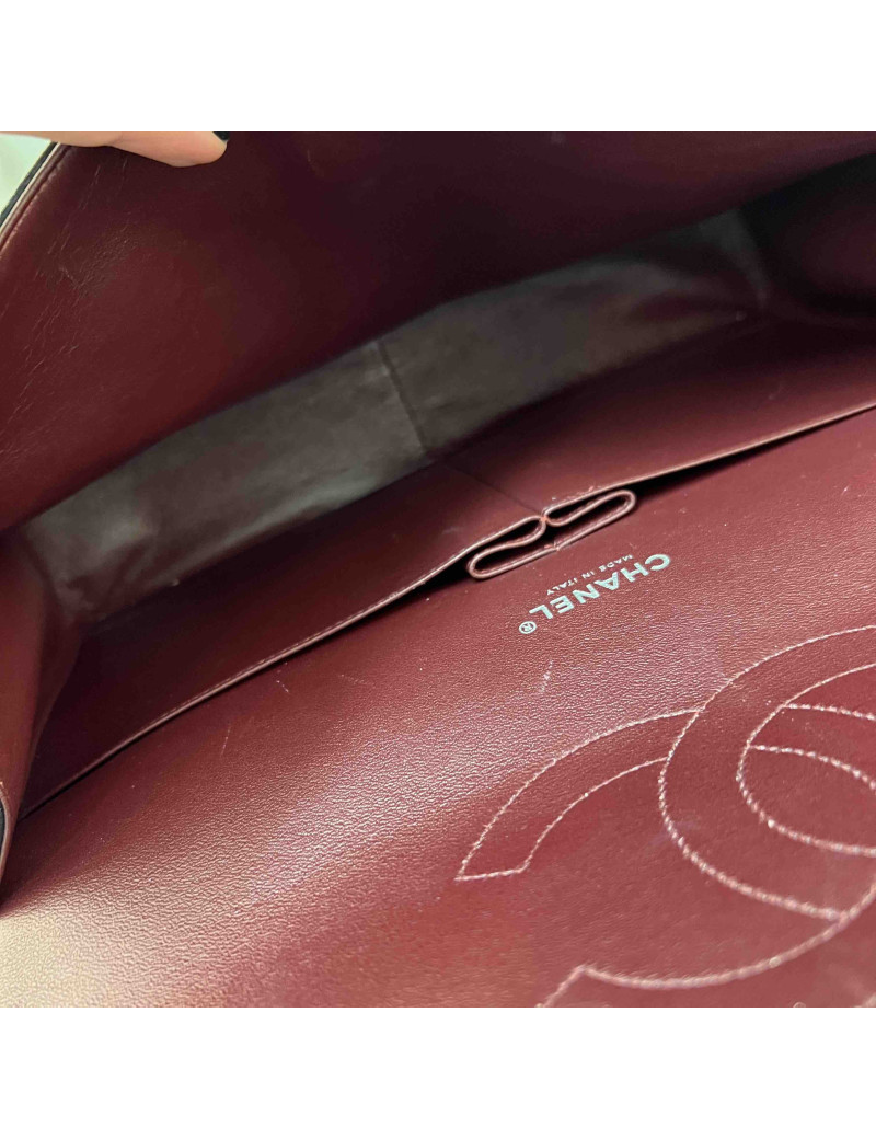 Maxi Jumbo CHANEL cuir d'agneau noir