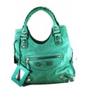 BALENCIAGA bag in aged green turquoise