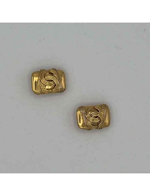 Clips CHANEL dorés vintage