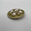 CHANEL Gilt Brooch with Pearls