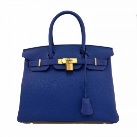 Sac Hermès Birkin 30 veau togo bleu royal