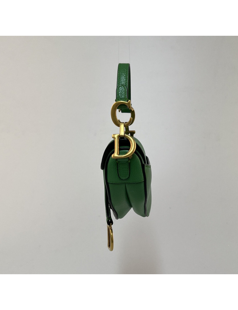 Sac micro Saddle DIOR chevre vert