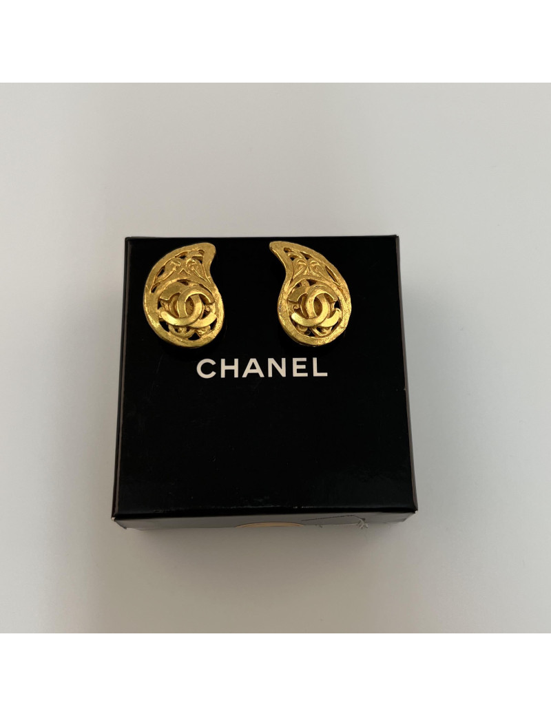 Clips CHANEL vintage dorés
