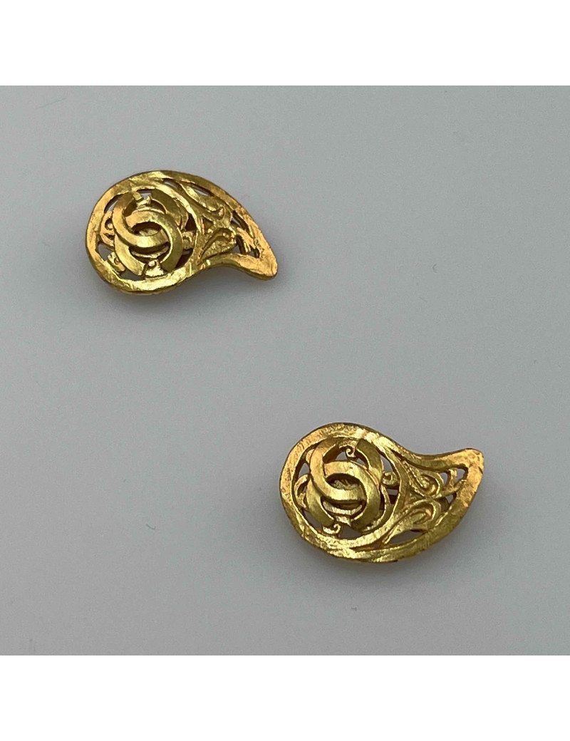 Clips CHANEL vintage dorés