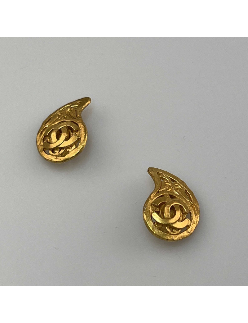 Clips CHANEL vintage dorés