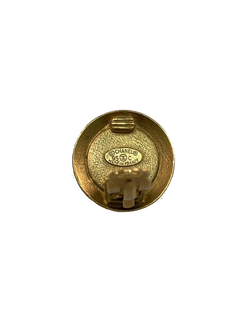 Clips CHANEL dorés et noir vintage