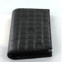 Wallet CHANEL quilted black leather CC silver