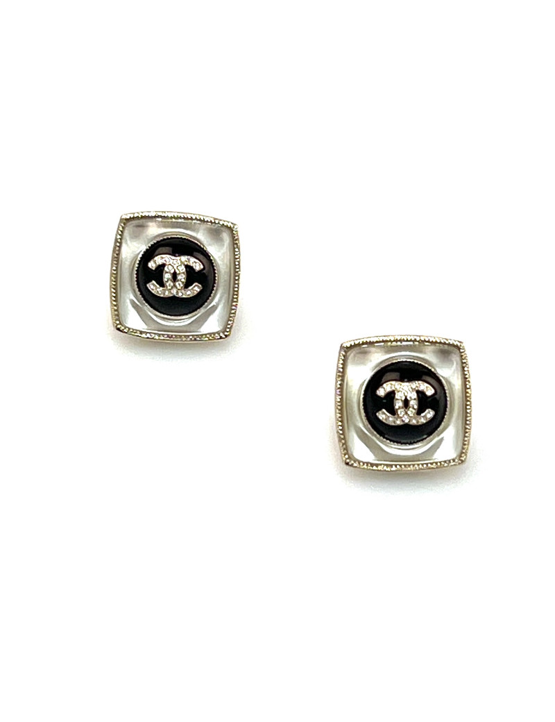 Clips CHANEL noir nacre