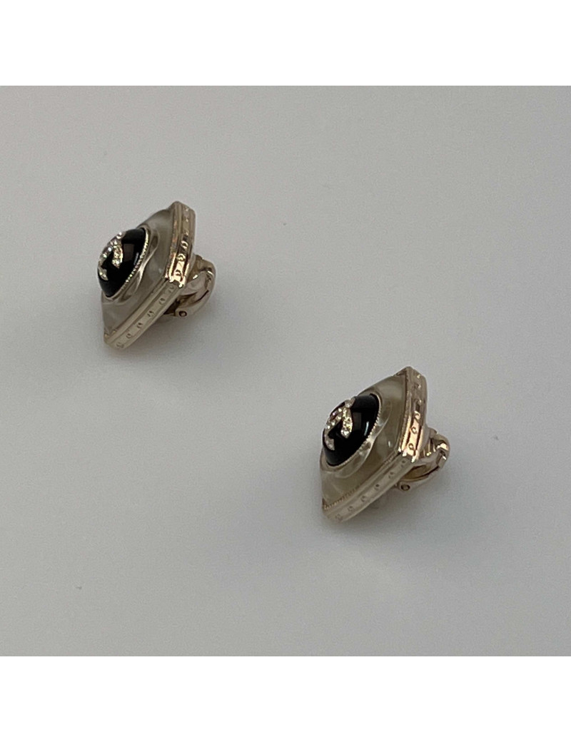 Clips CHANEL noir nacre