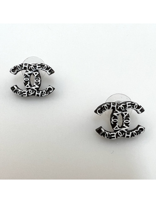 Clous CC CHANEL noir blanc