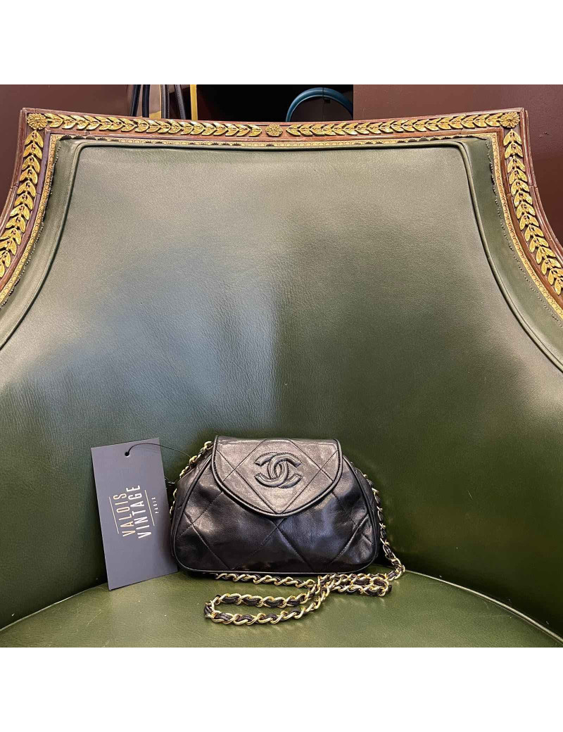 Petit Sac CHANEL crossbody cuir noir