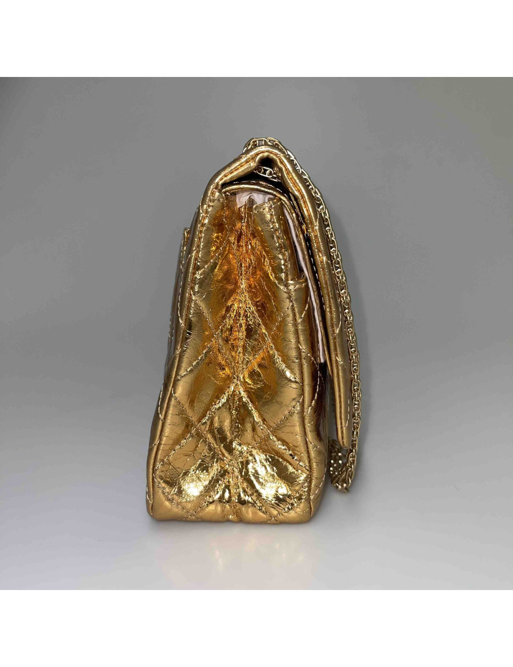 Maxi sac 2.55 cuir doré