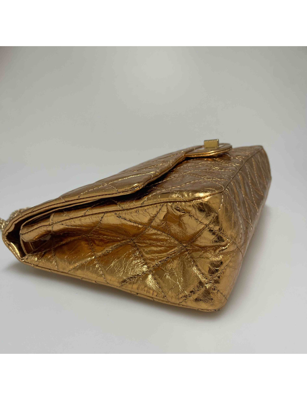 Maxi sac 2.55 cuir doré