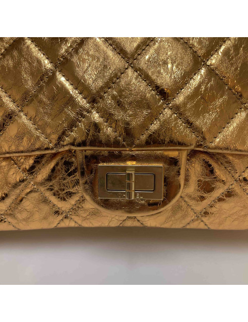 Maxi sac 2.55 cuir doré