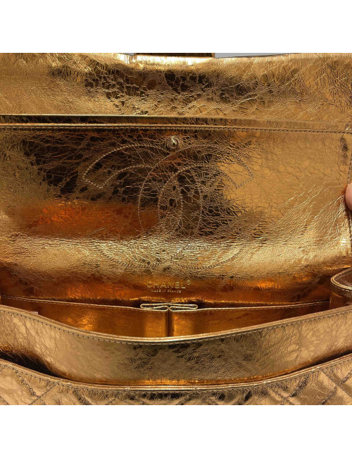 Maxi sac 2.55 cuir doré