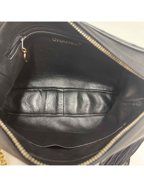 Sac CHANEL pompon noir vintage