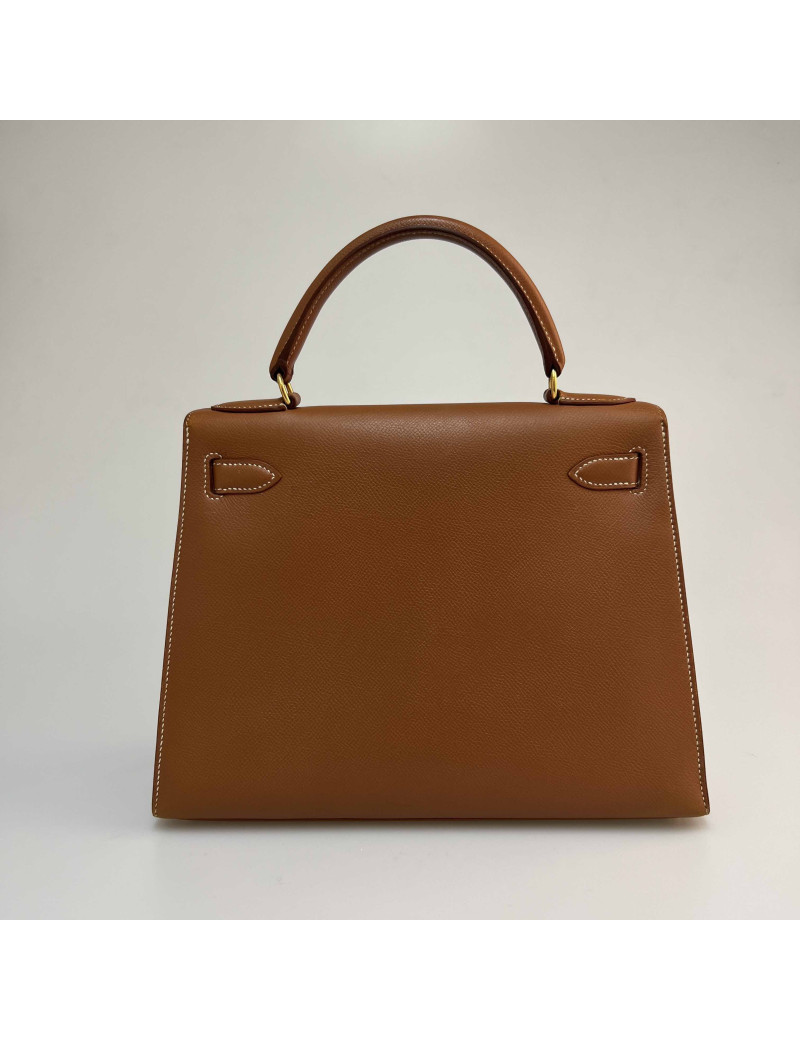 Kelly 28 HERMES in Gold Epsom Leather - Superb Occasion Certified